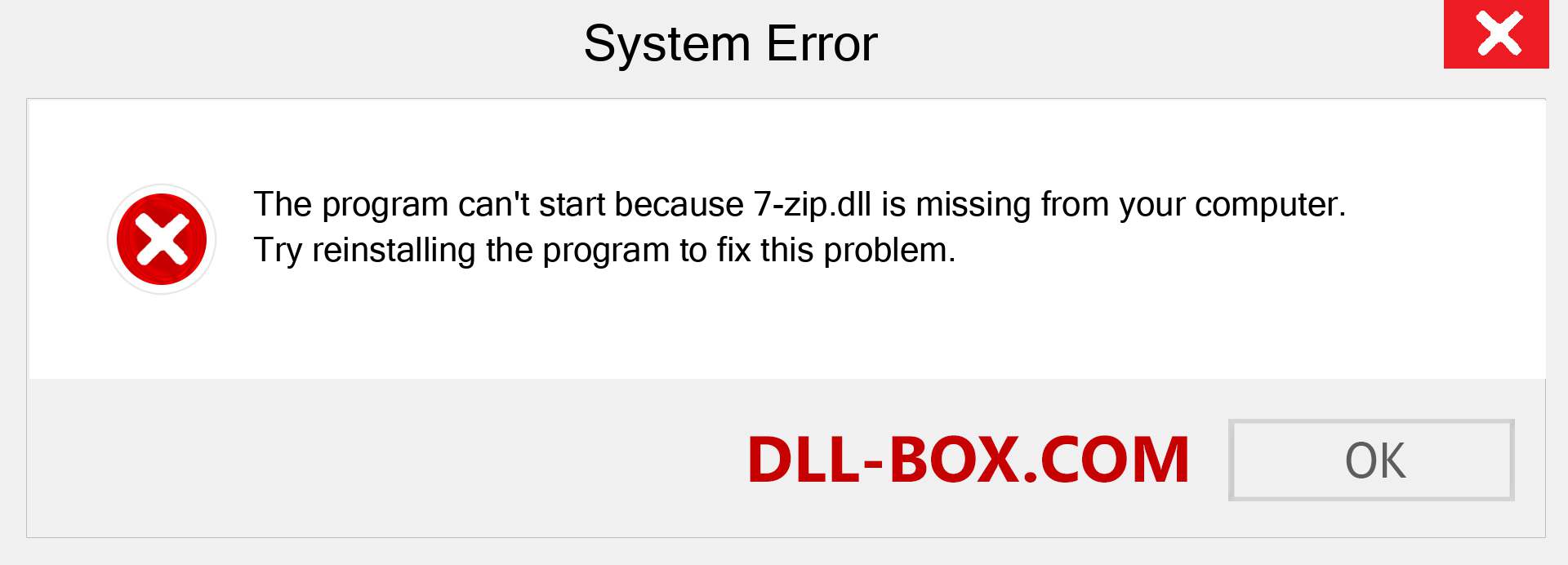  7-zip.dll file is missing?. Download for Windows 7, 8, 10 - Fix  7-zip dll Missing Error on Windows, photos, images